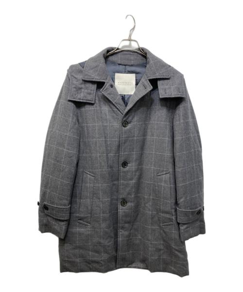 MACKINTOSH PHILOSOPHY（マッキントッシュ フィロソフィー）MACKINTOSH PHILOSOPHY (マッキントッシュ フィロソフィー) ウインドウペンチェックダウンシングルコート グレー サイズ:SIZE 40の古着・服飾アイテム