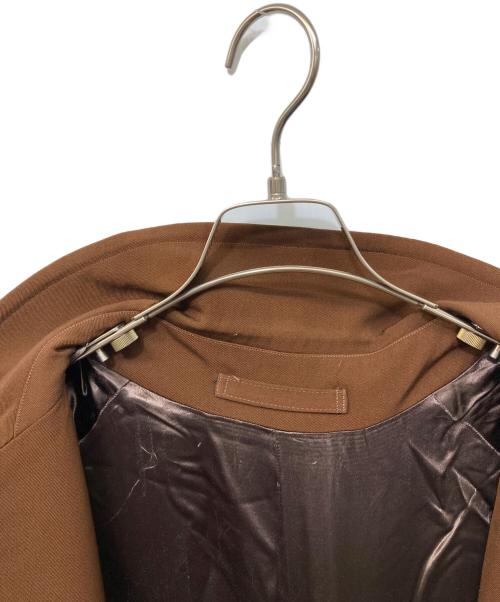 UNFIL（アンフィル）unfil (アンフィル) ウールギャバジンバルマカーンコート ブラウン サイズ:5の古着・服飾アイテム