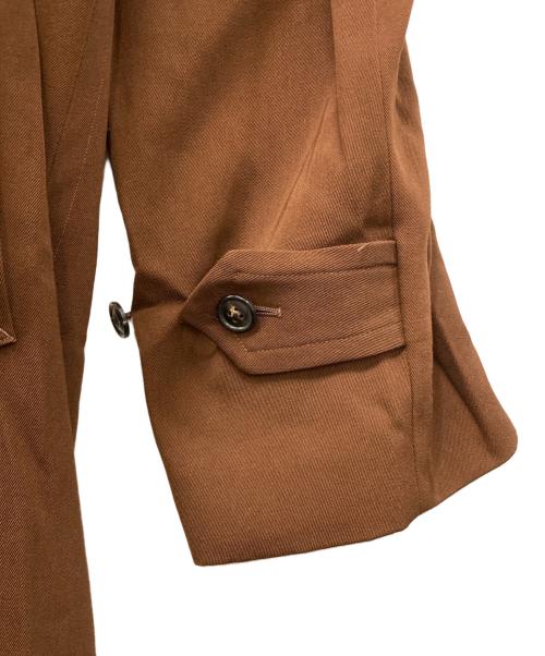 UNFIL（アンフィル）unfil (アンフィル) ウールギャバジンバルマカーンコート ブラウン サイズ:5の古着・服飾アイテム