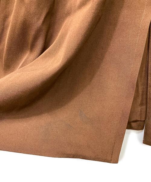 UNFIL（アンフィル）unfil (アンフィル) ウールギャバジンバルマカーンコート ブラウン サイズ:5の古着・服飾アイテム