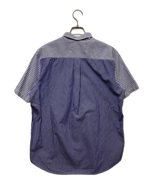 stussy（ステューシー）stussy (ステューシー) S/Sストライプシャツ ホワイト×ブルー サイズ:Sの古着・服飾アイテム