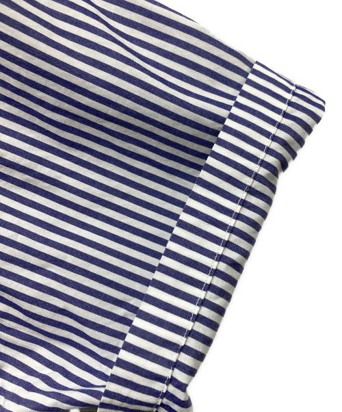 stussy（ステューシー）stussy (ステューシー) S/Sストライプシャツ ホワイト×ブルー サイズ:Sの古着・服飾アイテム