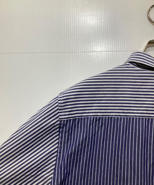 stussy（ステューシー）stussy (ステューシー) S/Sストライプシャツ ホワイト×ブルー サイズ:Sの古着・服飾アイテム