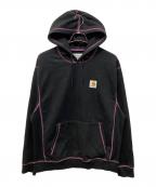 Carhartt WIP×AWAKEカーハート ワークインプログレス×アウェイク）の古着「ワンポイントロゴパーカー」｜ブラック