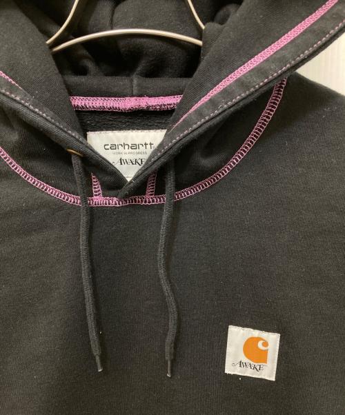Carhartt WIP（カーハート ワークインプログレス）Carhartt WIP (カーハート ワークインプログレス) AWAKE (アウェイク) ワンポイントロゴパーカー ブラック サイズ:Lの古着・服飾アイテム