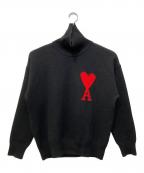 AMI Alexandre Mattiussiアミアレクサンドルマテュッシ）の古着「ハートロゴセーター」｜ブラック