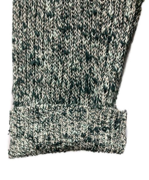 AURALEE（オーラリー）AURALEE (オーラリー) スキッパー ポロ コットンニット グリーンの古着・服飾アイテム