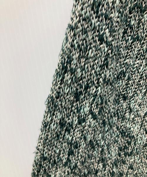 AURALEE（オーラリー）AURALEE (オーラリー) スキッパー ポロ コットンニット グリーンの古着・服飾アイテム