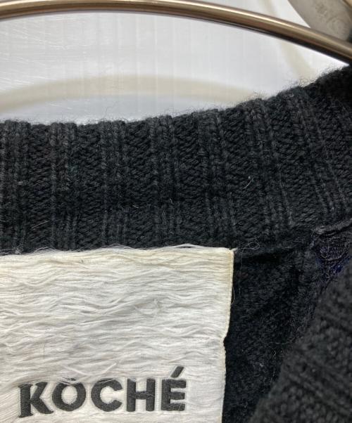 KOCHE（コシェ）KOCHE (コシェ) MIXパッチワークニット ブラック×ブルー サイズ:XSの古着・服飾アイテム