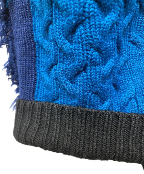 KOCHE（コシェ）KOCHE (コシェ) MIXパッチワークニット ブラック×ブルー サイズ:XSの古着・服飾アイテム