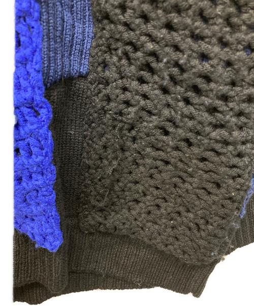 KOCHE（コシェ）KOCHE (コシェ) MIXパッチワークニット ブラック×ブルー サイズ:XSの古着・服飾アイテム