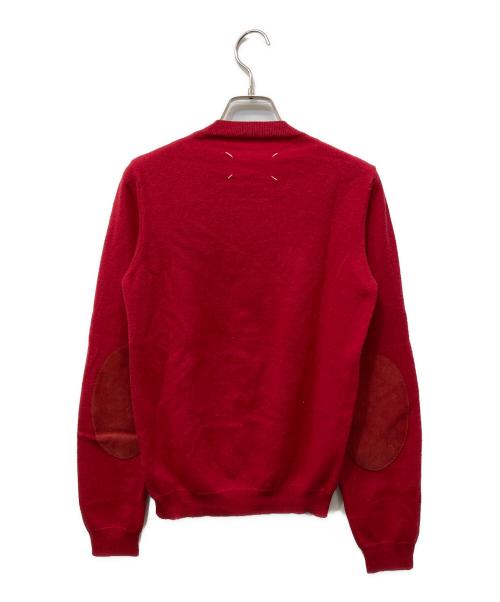 Martin Margiela4（マルタンマルジェラ 4）Martin Margiela4 (マルタンマルジェラ 4) エルボーパッチクルーネックニット レッド サイズ:XSの古着・服飾アイテム