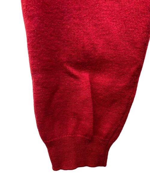 Martin Margiela4（マルタンマルジェラ 4）Martin Margiela4 (マルタンマルジェラ 4) エルボーパッチクルーネックニット レッド サイズ:XSの古着・服飾アイテム