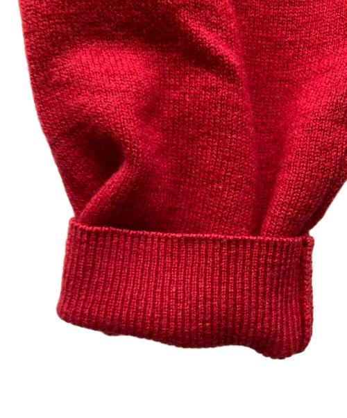 Martin Margiela4（マルタンマルジェラ 4）Martin Margiela4 (マルタンマルジェラ 4) エルボーパッチクルーネックニット レッド サイズ:XSの古着・服飾アイテム