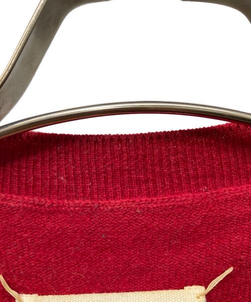 Martin Margiela4（マルタンマルジェラ 4）Martin Margiela4 (マルタンマルジェラ 4) エルボーパッチクルーネックニット レッド サイズ:XSの古着・服飾アイテム