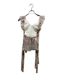 AKIKO AOKI（アキコ アオキ）の古着「フラワープリント フリルキャミソール」｜ピンク