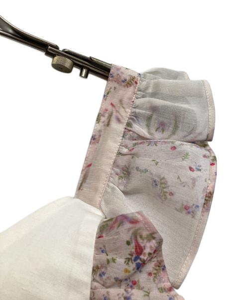 AKIKO AOKI（アキコ アオキ）AKIKO AOKI (アキコ アオキ) フラワープリント フリルキャミソール ピンク サイズ:FREEの古着・服飾アイテム