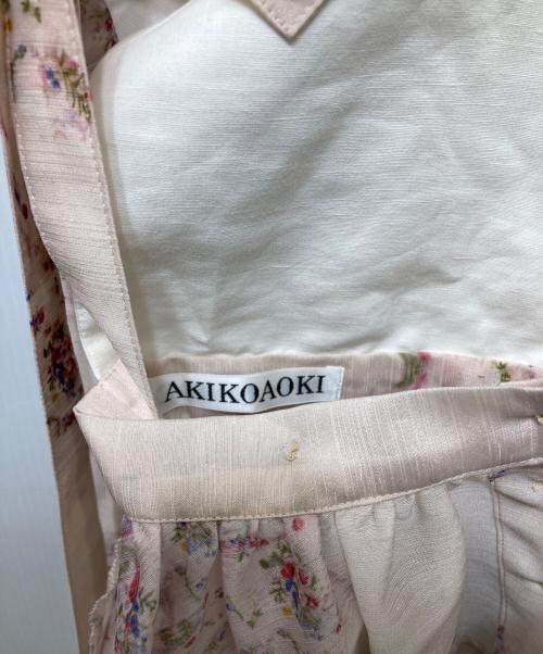 AKIKO AOKI（アキコ アオキ）AKIKO AOKI (アキコ アオキ) フラワープリント フリルキャミソール ピンク サイズ:FREEの古着・服飾アイテム
