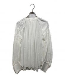 CASA FLINE（カーサフライン）の古着「タックスリーブブラウス」｜ホワイト