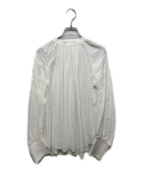 CASA FLINE（カーサフライン）CASA FLINE (カーサフライン) タックスリーブブラウス ホワイト サイズ:FREE 未使用品の古着・服飾アイテム