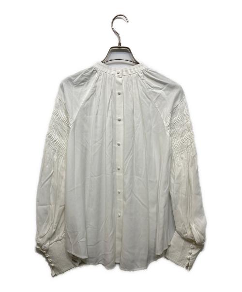 CASA FLINE（カーサフライン）CASA FLINE (カーサフライン) タックスリーブブラウス ホワイト サイズ:FREE 未使用品の古着・服飾アイテム