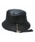 LOEWE (ロエベ) アナグラムロゴパッチ レザーバケットハット ブラック サイズ:57：25000円