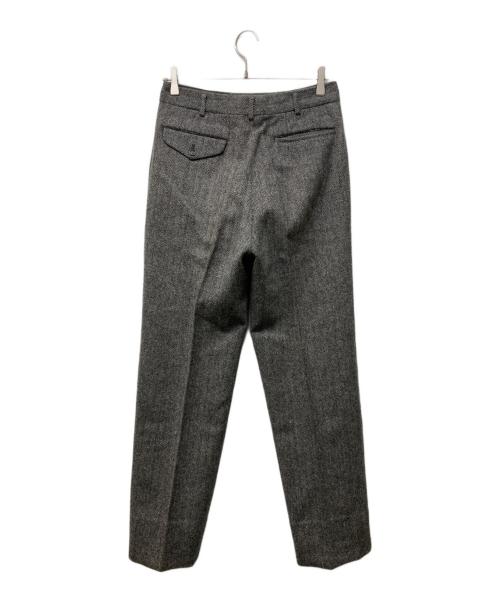 COMME des GARCONS HOMME（コムデギャルソン オム）COMME des GARCONS HOMME (コムデギャルソン オム) ウールヘリンボーン2タックパンツ グレー サイズ:Mの古着・服飾アイテム