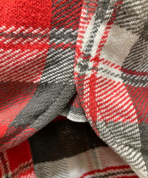 BRENT（ブレント）BRENT (ブレント) マチ付きチェックネルシャツ レッド×ホワイト サイズ:Mの古着・服飾アイテム