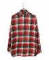 BRENT (ブレント) マチ付きチェックネルシャツ レッド×ホワイト サイズ:M：18000円