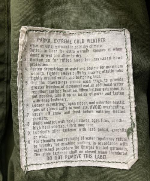 US ARMY（ユーエスアーミー）US ARMY (ユーエスアーミー) 70’S ライナー付M-65フィッシュテールパーカー オリーブ サイズ:SMALL　REGULARの古着・服飾アイテム