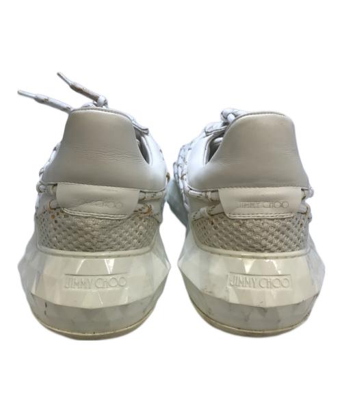 JIMMY CHOO（ジミーチュウ）JIMMY CHOO (ジミーチュウ) DIAMOND レーススニーカー ホワイト サイズ:42の古着・服飾アイテム