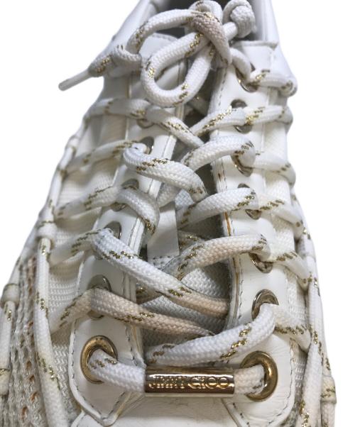 JIMMY CHOO（ジミーチュウ）JIMMY CHOO (ジミーチュウ) DIAMOND レーススニーカー ホワイト サイズ:42の古着・服飾アイテム