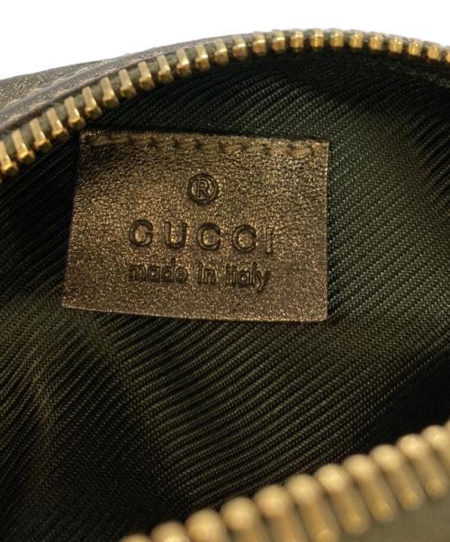 GUCCI（グッチ）GUCCI (グッチ) レザーミコスメポーチ グレーの古着・服飾アイテム