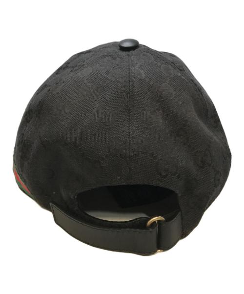 GUCCI（グッチ）GUCCI (グッチ) GGキャンバス ベースボールキャップ ブラックの古着・服飾アイテム