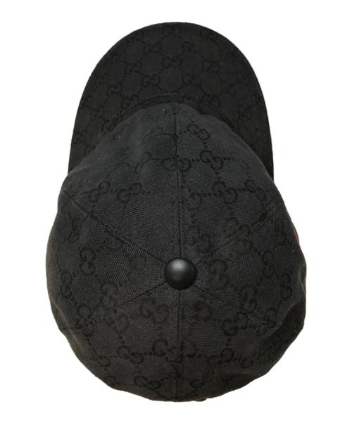 GUCCI（グッチ）GUCCI (グッチ) GGキャンバス ベースボールキャップ ブラックの古着・服飾アイテム