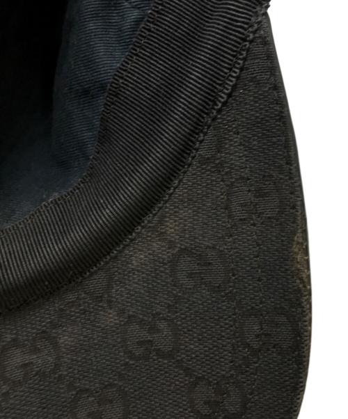 GUCCI（グッチ）GUCCI (グッチ) GGキャンバス ベースボールキャップ ブラックの古着・服飾アイテム