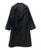 COMOLIコモリ）の古着「コットンギャバ タイロッケンコート」｜ブラック