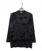 COMME des GARCONS HOMME PLUSコムデギャルソンオムプリュス）の古着「FAKE FUR L/S TEE」｜ブラック