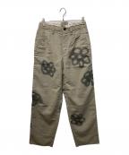 CAMIEL FORTGENSカミエルフォートヘンス）の古着「フラワープリントワイドパンツ」｜ベージュ