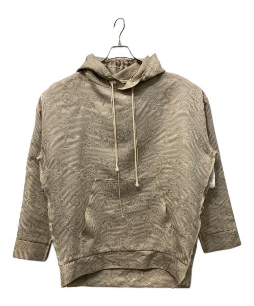 CAMIEL FORTGENS（カミエルフォートヘンス）CAMIEL FORTGENS (カミエルフォートヘンス) IKEA (イケア) reversed ikea curtain hoodie ベージュ サイズ:Ｓの古着・服飾アイテム