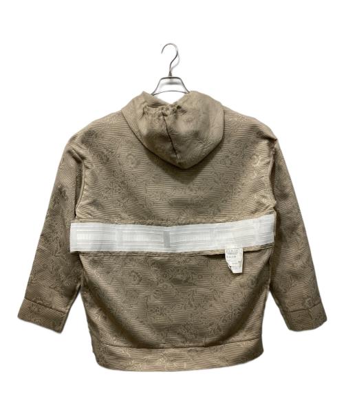 CAMIEL FORTGENS（カミエルフォートヘンス）CAMIEL FORTGENS (カミエルフォートヘンス) IKEA (イケア) reversed ikea curtain hoodie ベージュ サイズ:Ｓの古着・服飾アイテム