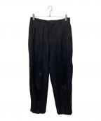 COMME des GARCONS HOMME PLUSコムデギャルソンオムプリュス）の古着「90'S ストライプタックパンツ」｜ブラック