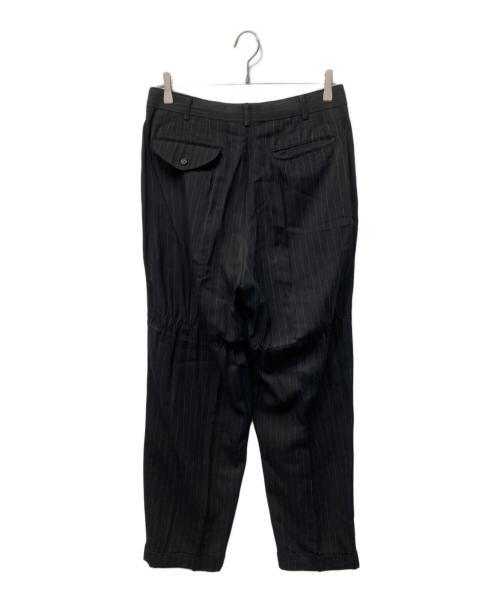 COMME des GARCONS HOMME PLUS（コムデギャルソンオムプリュス）COMME des GARCONS HOMME PLUS (コムデギャルソンオムプリュス) 90'S ストライプタックパンツ ブラック サイズ:SIZE Mの古着・服飾アイテム