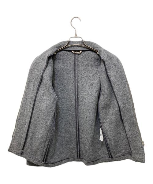 AURALEE（オーラリー）AURALEE (オーラリー) WOOL LING YARN MILLED JERSEY ZIP BLOUSON グレー サイズ:1の古着・服飾アイテム