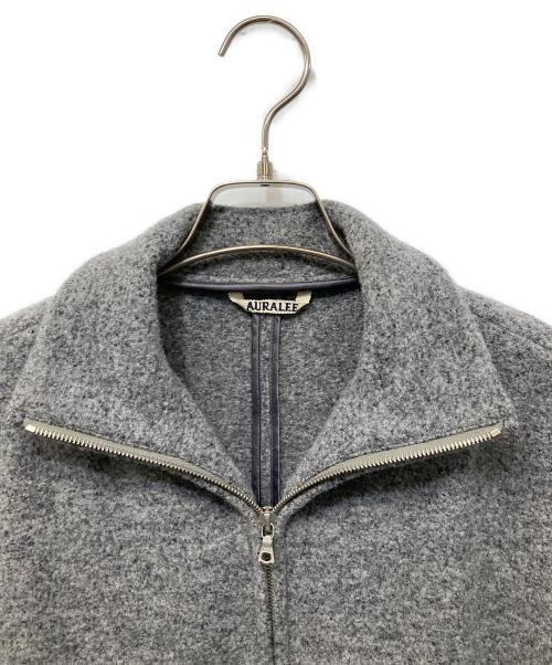 AURALEE（オーラリー）AURALEE (オーラリー) WOOL LING YARN MILLED JERSEY ZIP BLOUSON グレー サイズ:1の古着・服飾アイテム