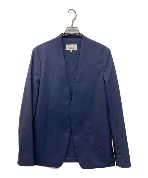 Maison Margiela（メゾンマルジェラ）Maison Margiela (メゾンマルジェラ) ウールノーカラージャケット ネイビー サイズ:SIZE 46の古着・服飾アイテム