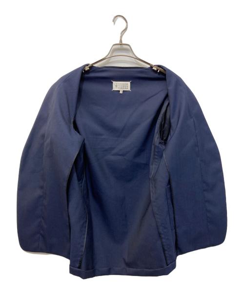 Maison Margiela（メゾンマルジェラ）Maison Margiela (メゾンマルジェラ) ウールノーカラージャケット ネイビー サイズ:SIZE 46の古着・服飾アイテム
