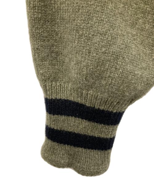 Maison Margiela（メゾンマルジェラ）Maison Margiela (メゾンマルジェラ) ウールミドルゲージチルデンニット オリーブ サイズ:SIZE Lの古着・服飾アイテム