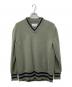 Maison Margiela（メゾンマルジェラ）の古着「ウールミドルゲージチルデンニット」｜オリーブ