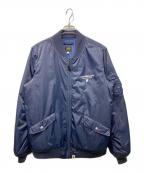 A BATHING APEア ベイシング エイプ）の古着「Logo Printed MA-1 Jacket」｜ネイビー